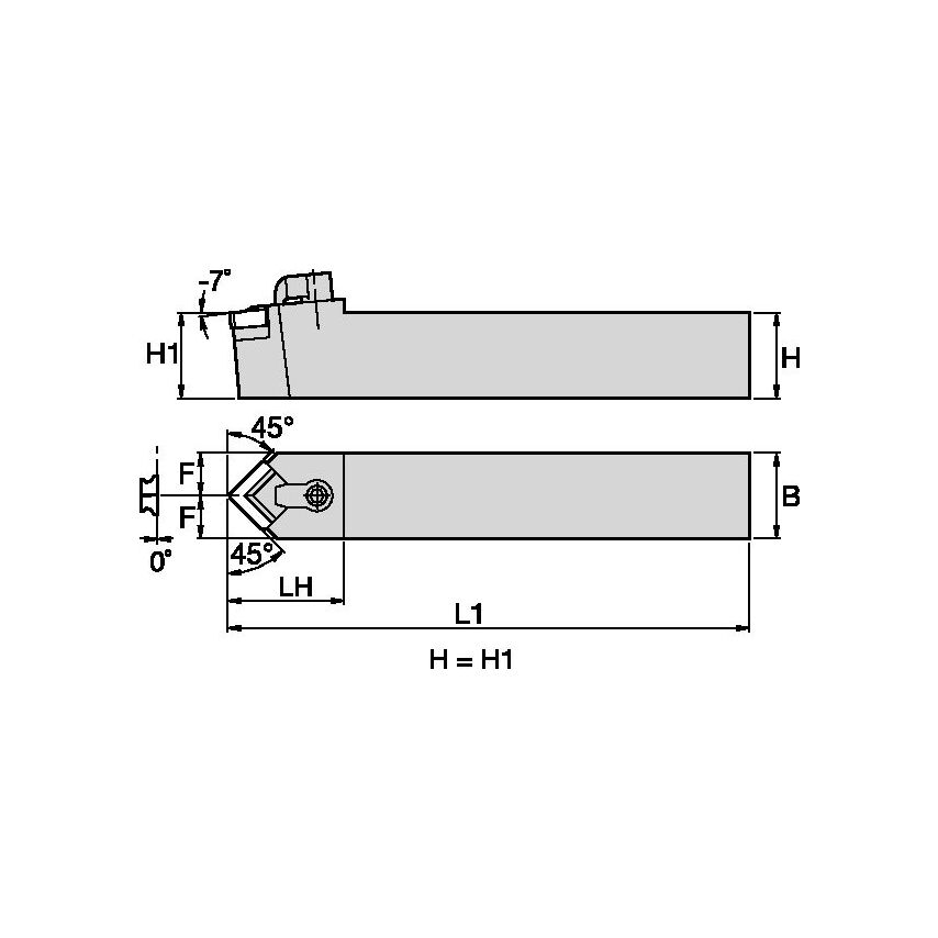 CSDNN164 C Clamping Holder W1.00 L6.00