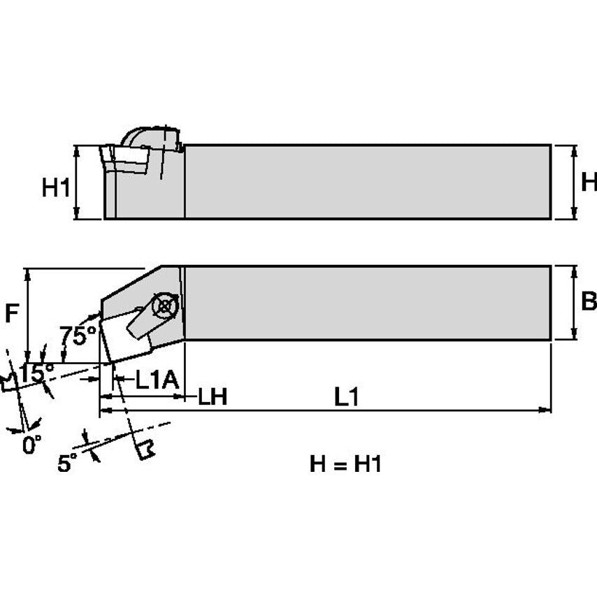 CSKPR164D C Clamping Holder W1.00 L6.00