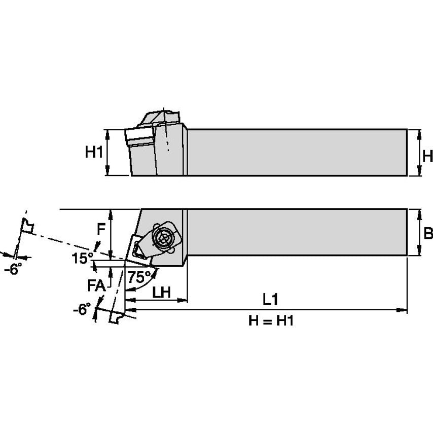 CSRNL2525M12-MN7 C Clamping Holder W25, 0MM L150
