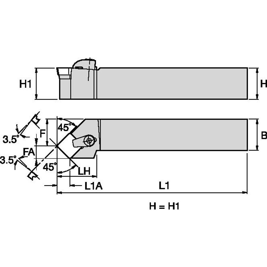 CSSPR164D C Clamping Holder W1.00 L6.00