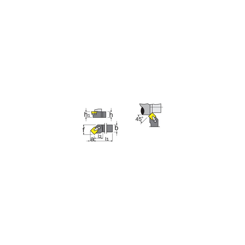 CSSPR 2525M12 External Toolholder