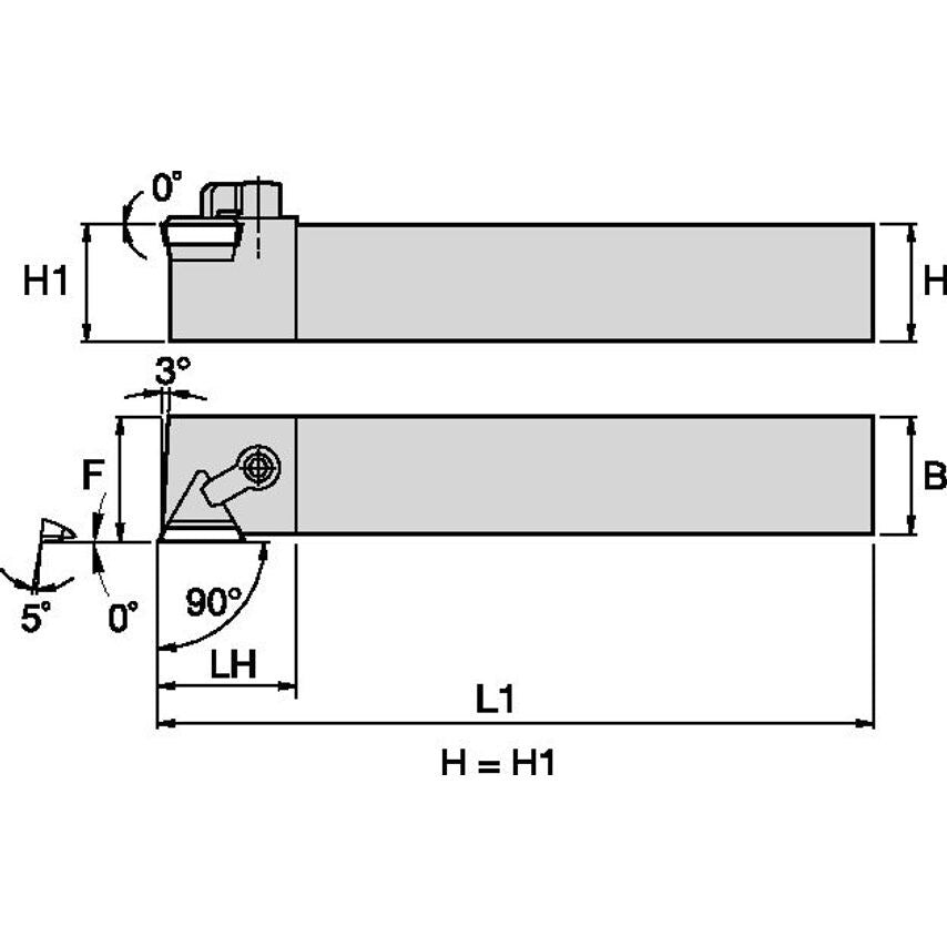 CTAPR163D C Clamping Holder W1.00 L6.00