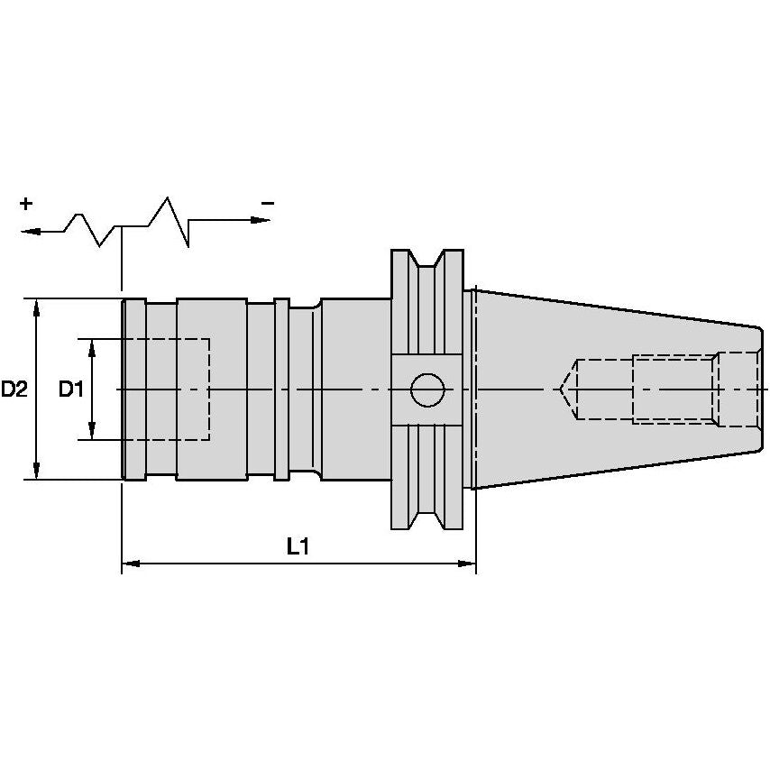 CV40TCRC2393 WFLK 225BM/Cat 40 T/C Tap Chuck