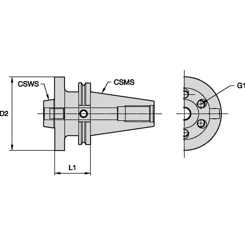 CV50FBTF46226 CV50F BTF46 Adapter L1=2.26"