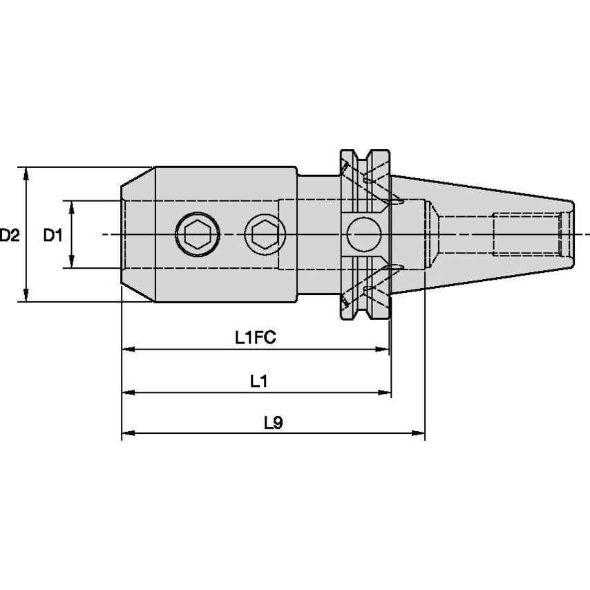 CVKV40BEM018250 3/16 End Mill Adapter - CVKV 40