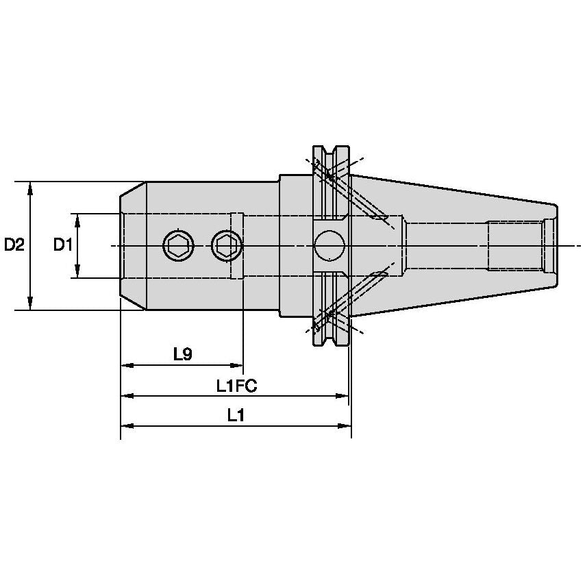 CVKV50BEM050300 1/2 End Mill Adapter - CVKV 50