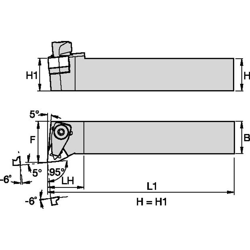 CWLNL2525M08-MX7 N Clamping Holder W25, 0MM L150, 0MM