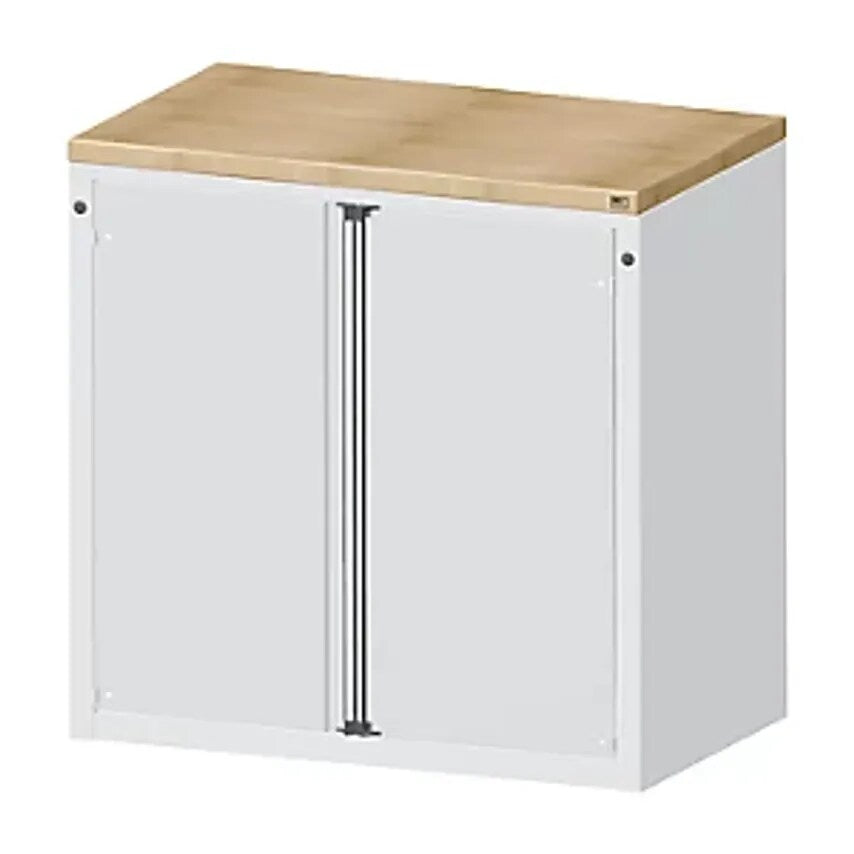 Cabinet For Material And Tool Dispensing Counter, 2 Doors, 2 Shelves, Grey
