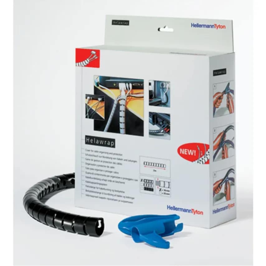 Cable Cover Helawrap HAT25 Applicator Tool 28.0mm x 2M Black Pol
