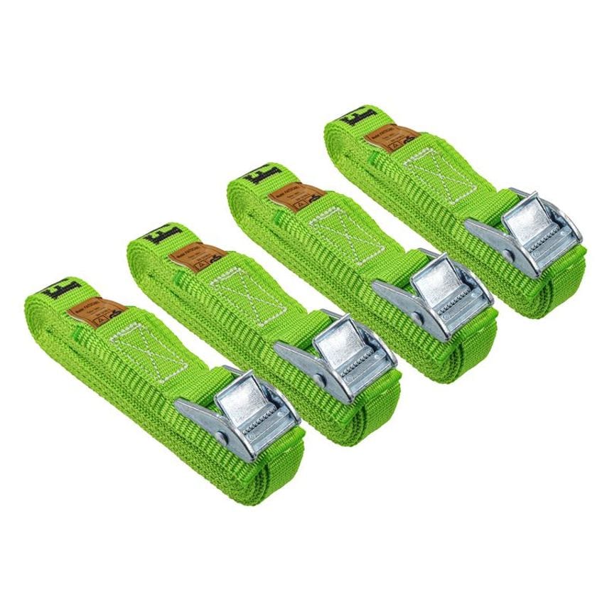 Cam Buckle Tie-Downs 5m x 25mm, 4 Piece FAITDCAMSET4