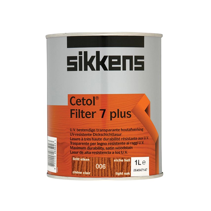 Cetol Filter 7 Plus Translucent Woodstain Light Oak 1 litre SIKCF7PLO1L