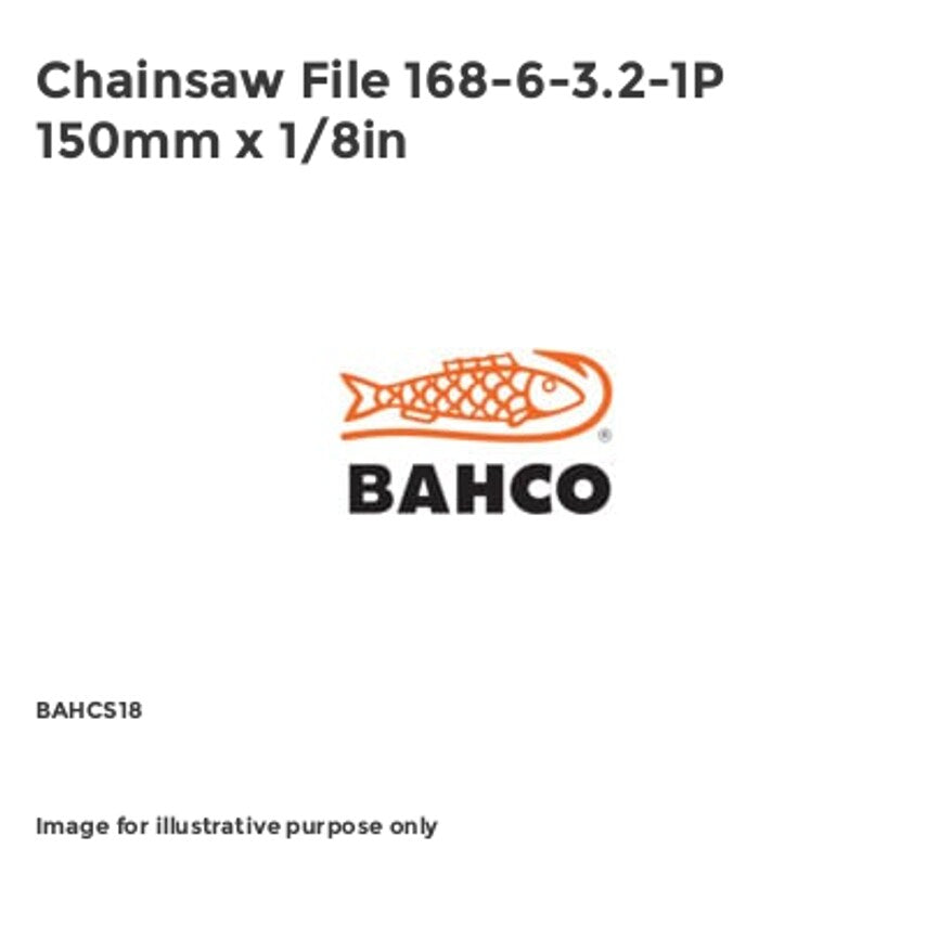 Chainsaw File 168-6-3.2-1P 150mm x 1/8in BAHCS18