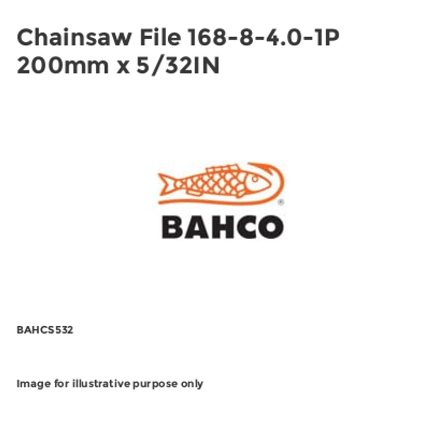 Chainsaw File 168-8-4.0-1P 200mm x 5/32IN BAHCS532
