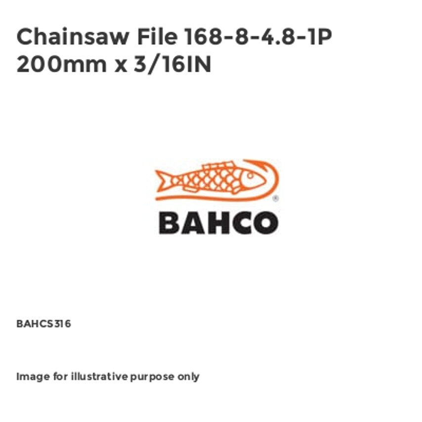 Chainsaw File 168-8-4.8-1P 200mm x 3/16IN BAHCS316