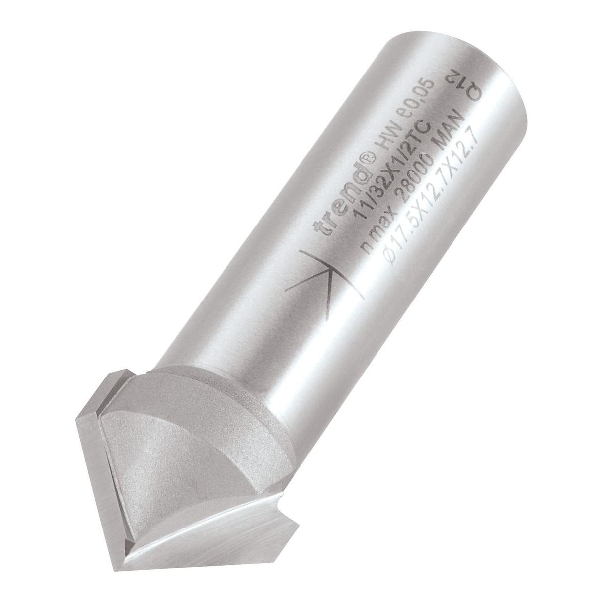 Chamfer V Groove Cutter 45 Degrees - 11/32X1/2TC