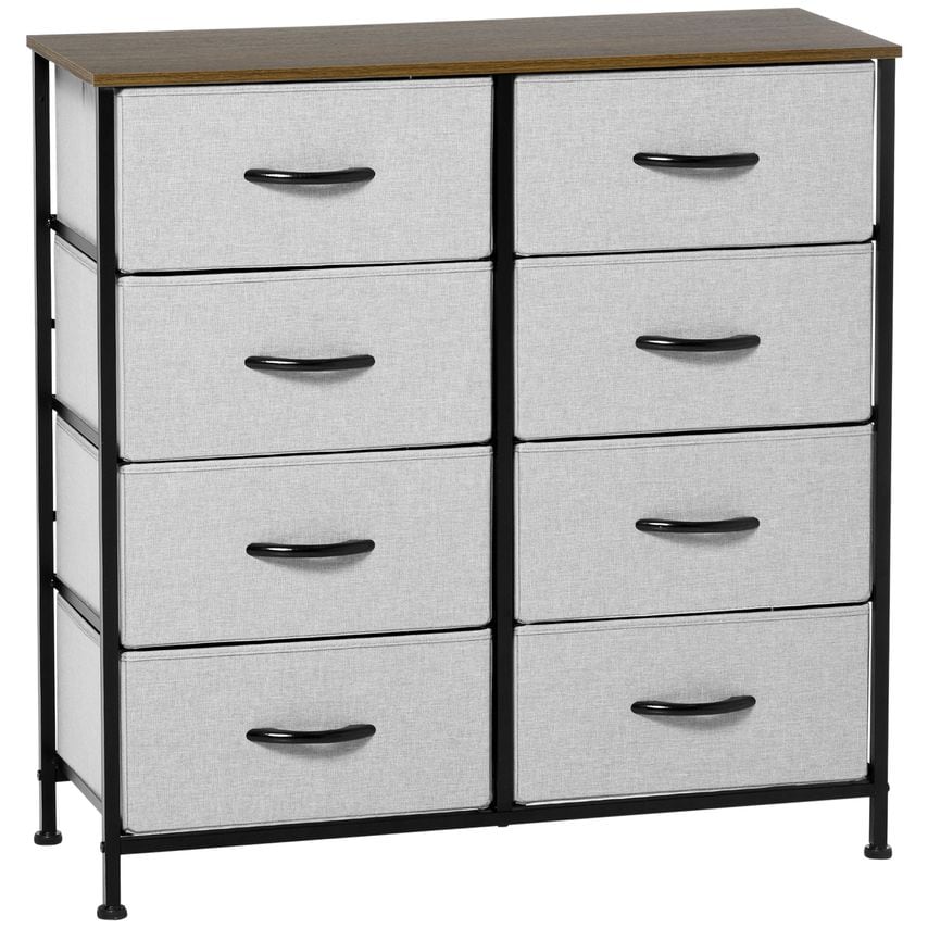 Chest of Drawers Cloth Organizer w/8 Fabric Drawers Steel Frame for Bedroom