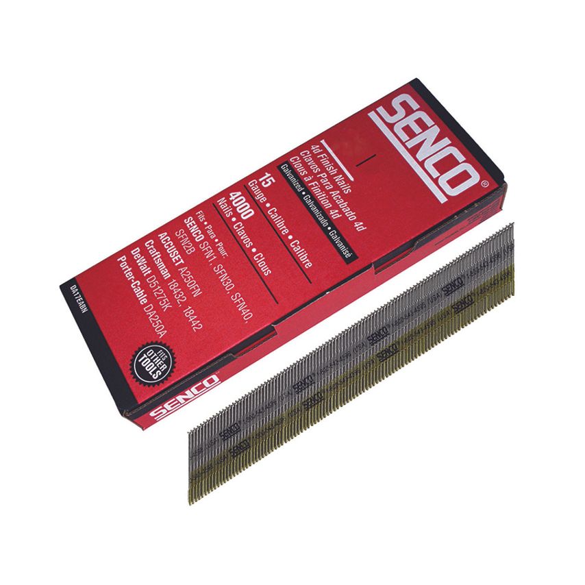 Chisel Smooth Brad Nails Galvanised 15G x 44mm (Pack 4000) SENDA19EAB