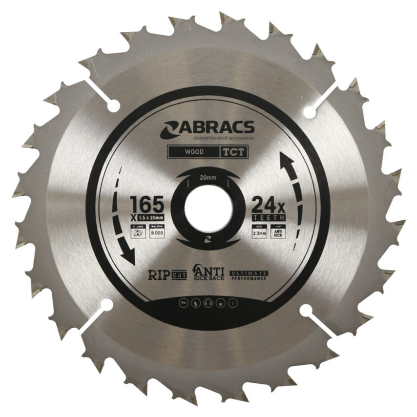 Circular Saw Blade 165mm x 20mm x 24t 240v