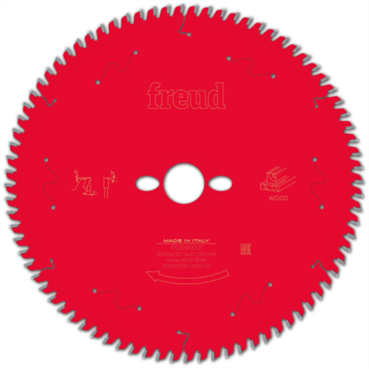 Circular Saw Blade Table Wood 260 x 30 x 2.6/1.8 X T80