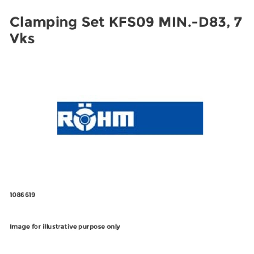 Clamping Set KFS09 MIN.-D83, 7 Vks