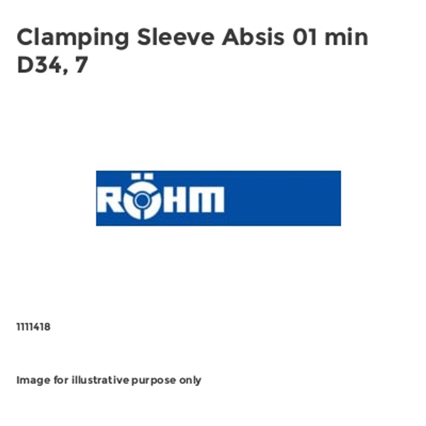 Clamping Sleeve Absis 01 min D34, 7