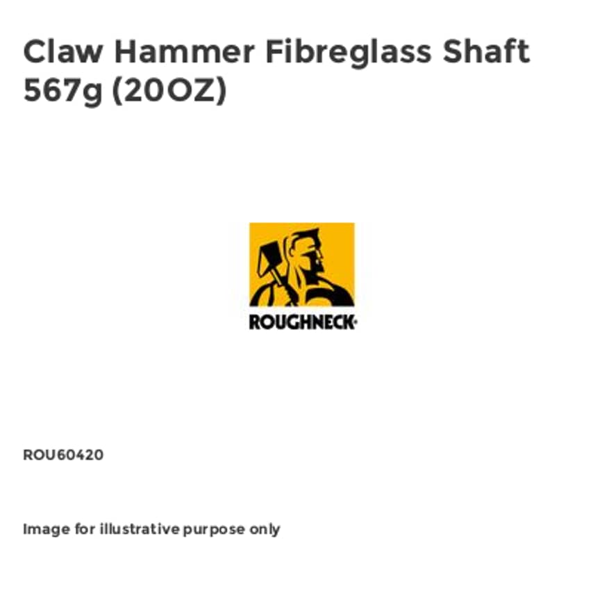 Claw Hammer Fibreglass Shaft 567g (20OZ) ROU60420