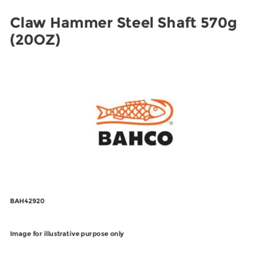 Claw Hammer Steel Shaft 570g (20OZ) BAH42920