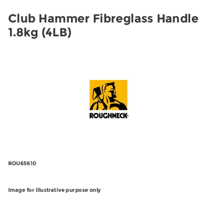 Club Hammer Fibreglass Handle 1.8kg (4LB) ROU65610