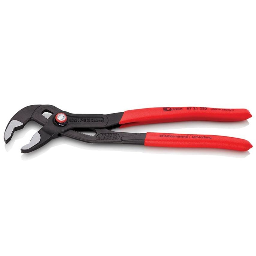 Cobra Quickset Water Pump Pliers PVC Grips 250mm KPX8721250