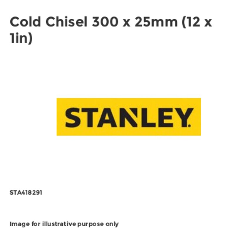 Cold Chisel 300 x 25mm (12 x 1in) STA418291