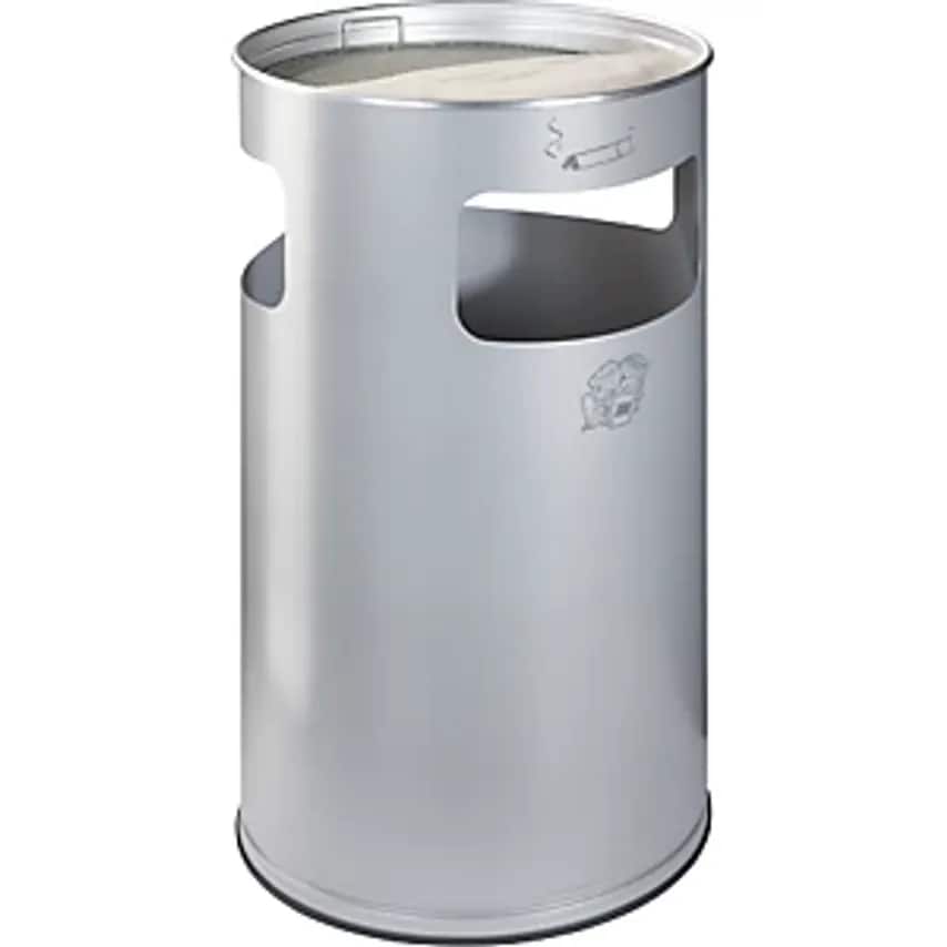 Combination Ashtray, Capacity 69 L, Hx760 X 420mm, Sheet Steel, Silver