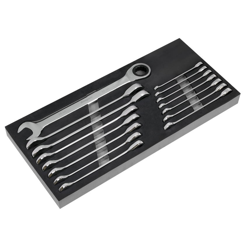 Combination Ratchet Spanner Set15 Piece Metric