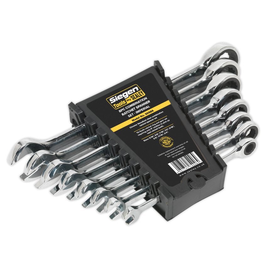 Combination Ratchet Spanner Set8 Piece Imperial