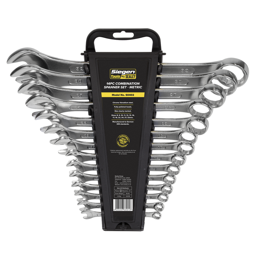 Combination Spanner Set14 Piece Metric