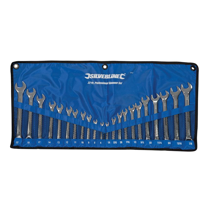Combination Spanner Set 22 Piece 6 - 22mm & 1/4 - 7/8" SP57