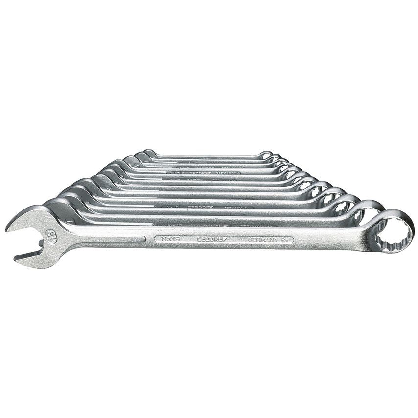 Combination spanner set 12 pcs 6-19 mm