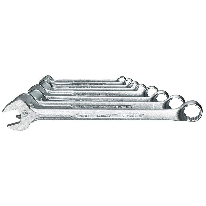 Combination spanner set 8 pcs 8-19 mm