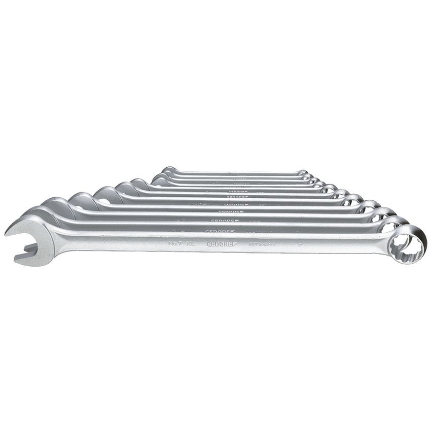 Combination spanner set extra long 11 pcs 8-22 mm