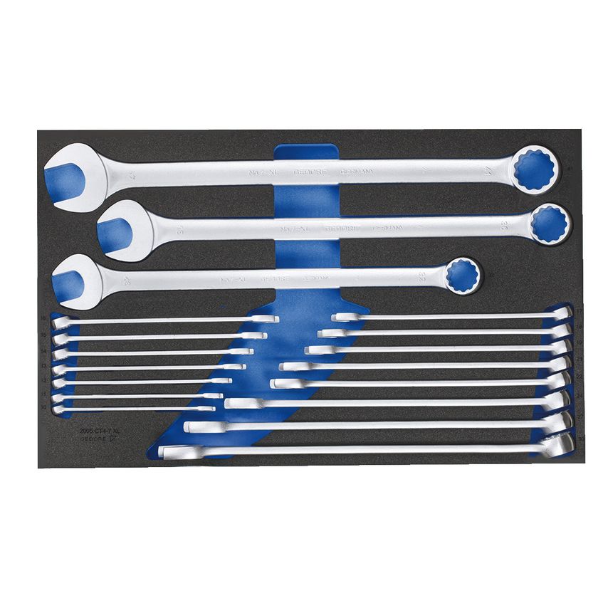 Combination spanner set in CT module 18 pcs