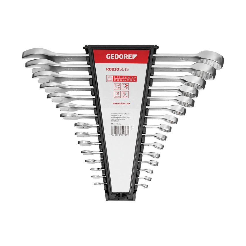 Combination spanner set size6-32mm 15pcs