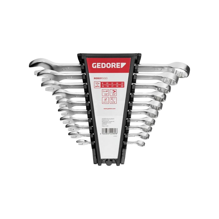 Combination spanner set size8-22mm 10pcs