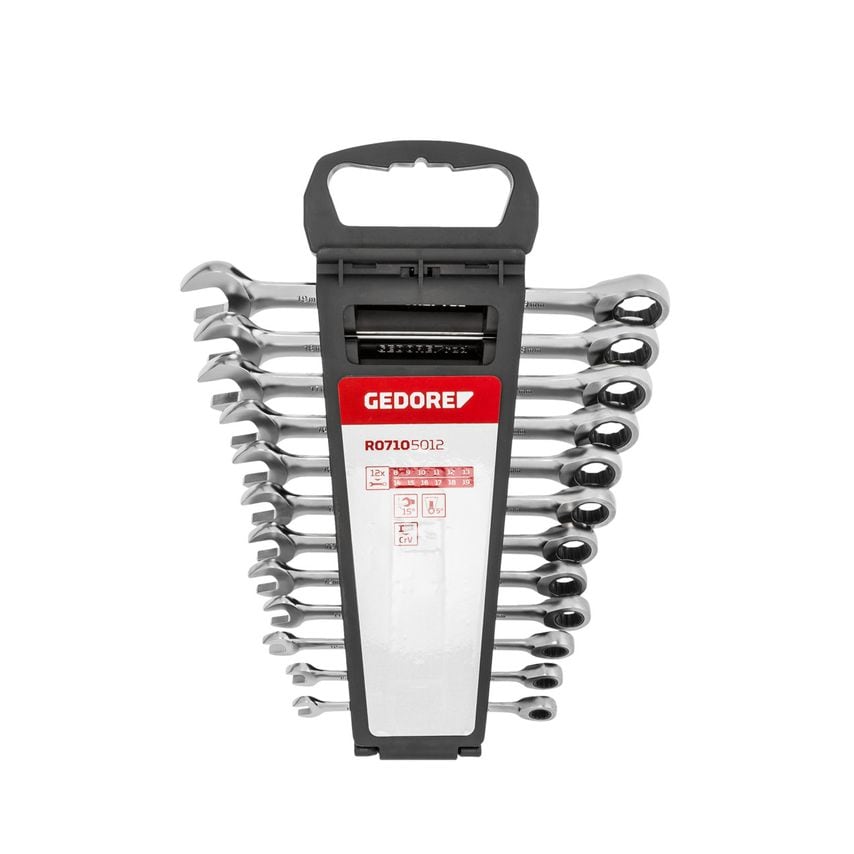 Combin.ratchet span.set size8-19mm 12pcs