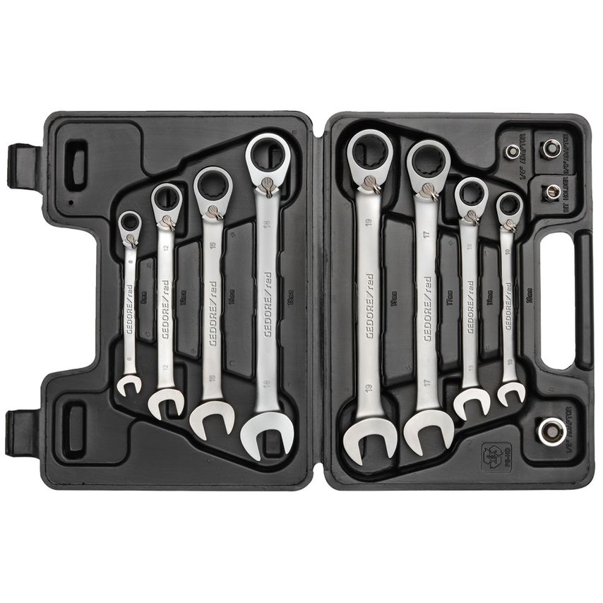 Comb.ratchet span.set rev. 8-19mm 12pcs