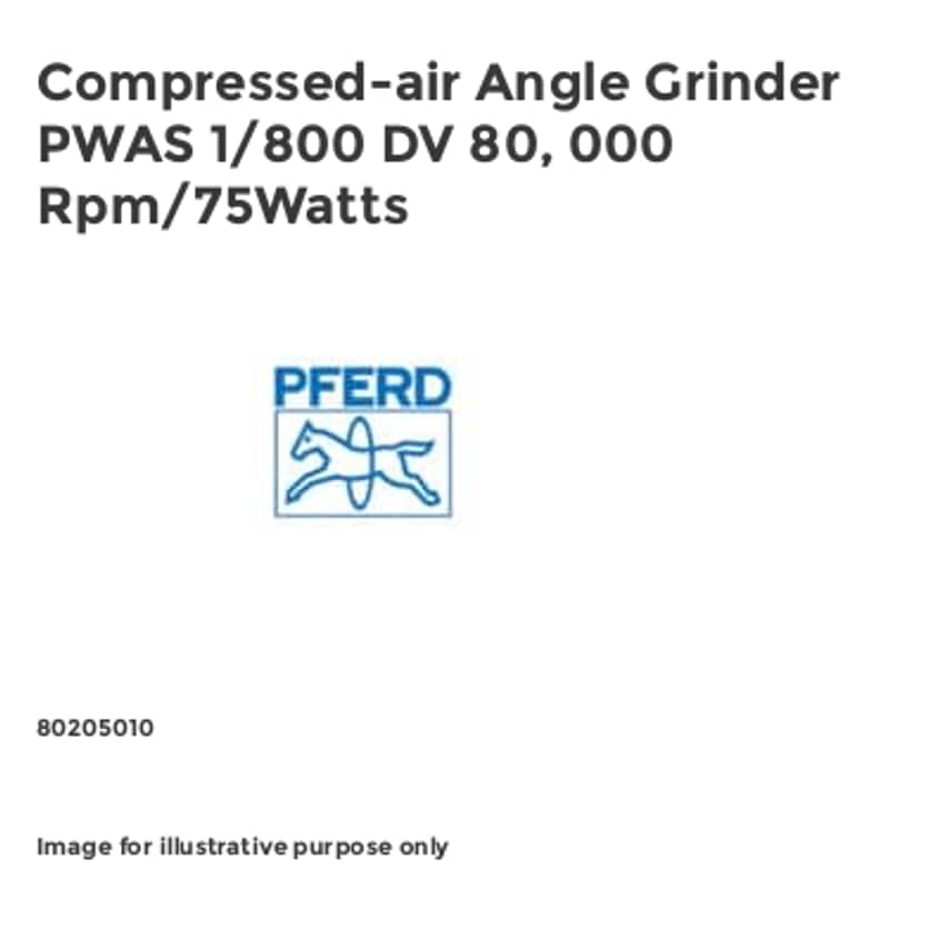 Compressed-air Angle Grinder PWAS 1/800 DV 80, 000 Rpm/75Watts