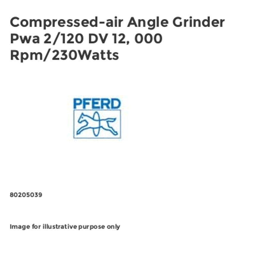 Compressed-air Angle Grinder Pwa 2/120 DV 12, 000 Rpm/230Watts