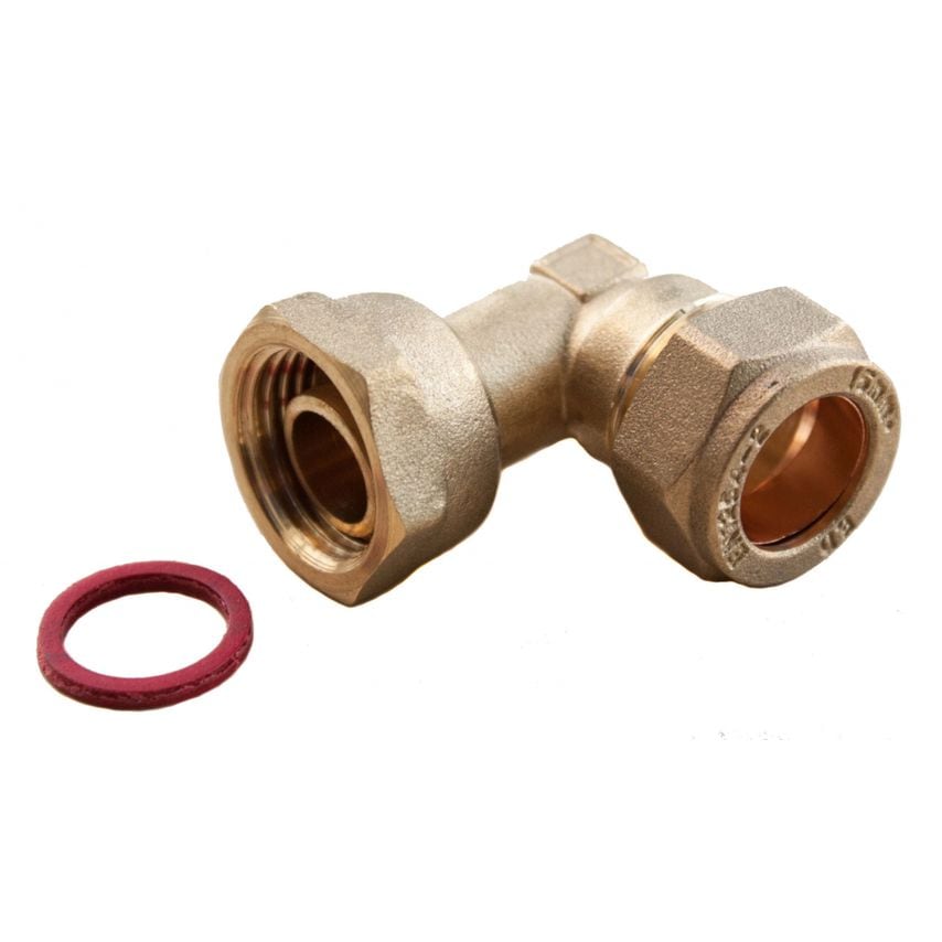 Compression Angle Tap Connector 15mm x 1/2"