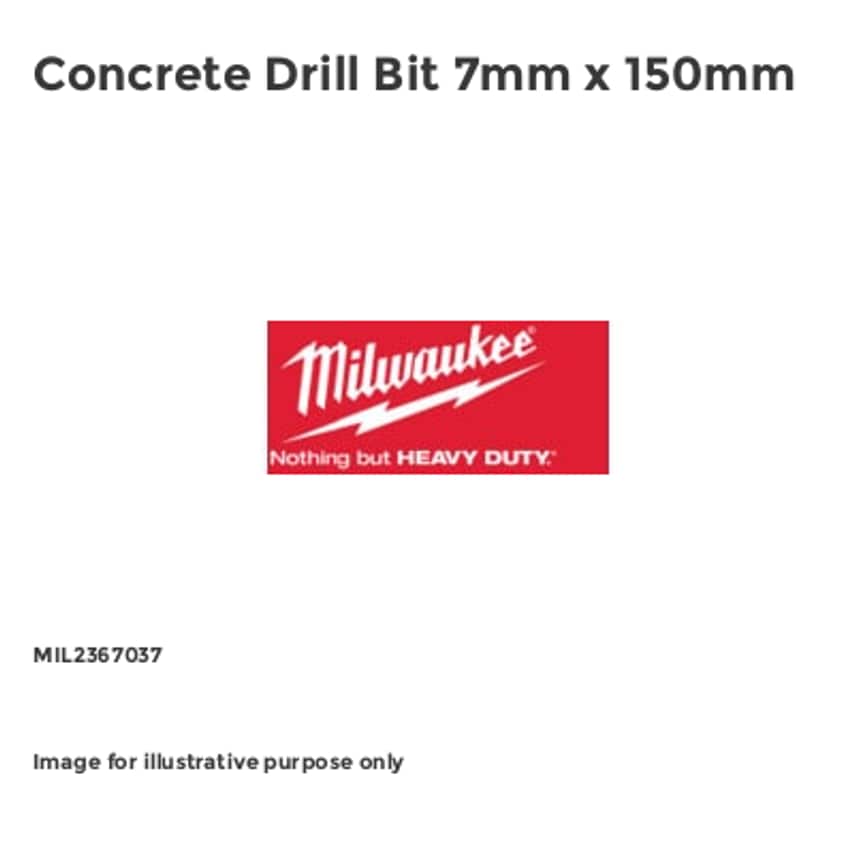 Concrete Drill Bit 7mm x 150mm MIL2367037