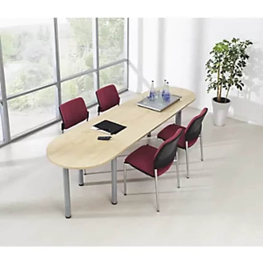Conference Tabletop, Semi-Circle Top, Width 800mm, Light Grey