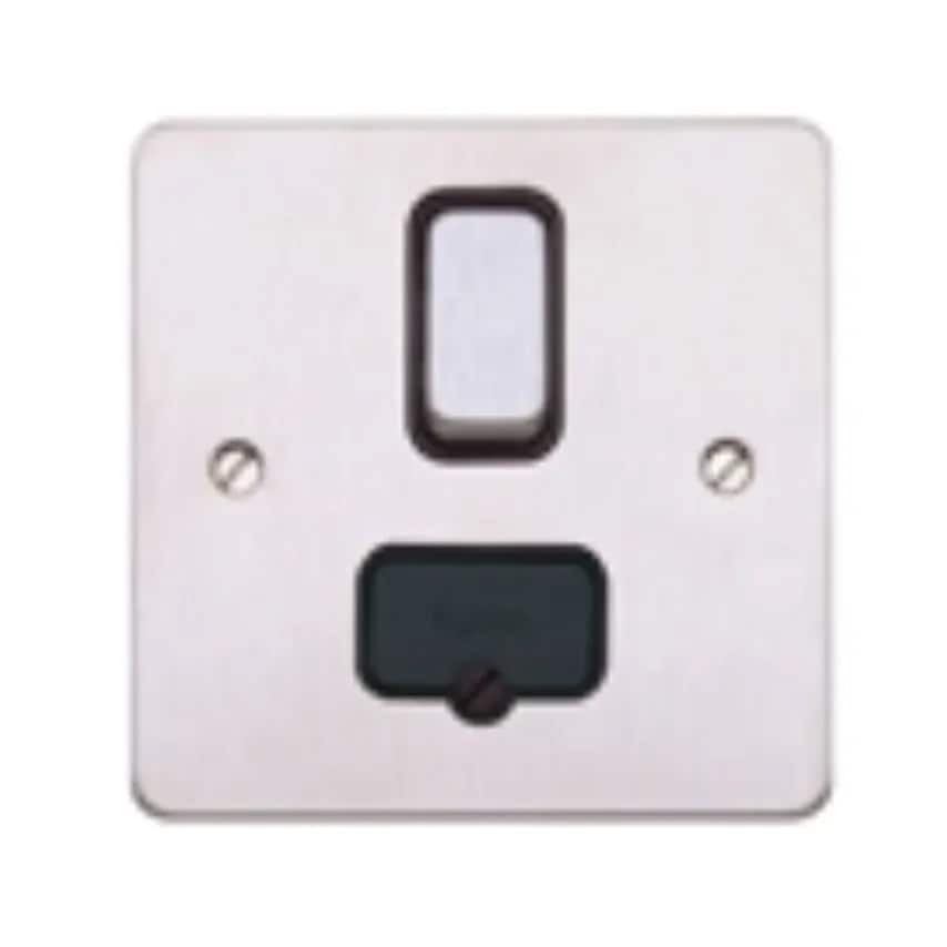 Connect Unit DP Switched FSD 13A Sat Gold White Inserts
