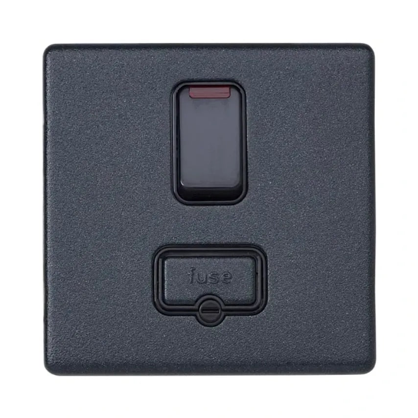 Connect Unit DP Switched FSD Neon 13A Lustrous Black Blk Insert